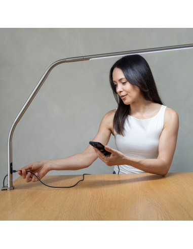 Daylight Design Slimline 4 Table Lamp - Brushed Steel