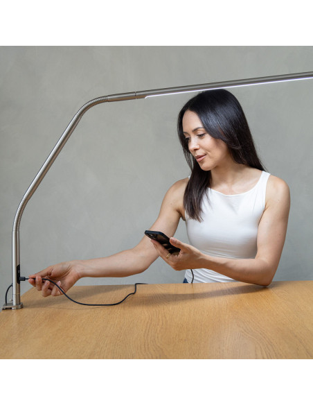 Daylight Design Slimline 4 Table Lamp - Brushed Steel