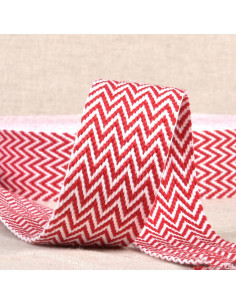 Chevron strap - Red and white