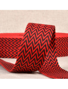 Chevron strap - Red and black