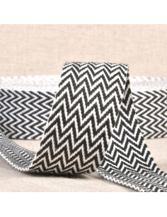 Chevron strap - Black and white