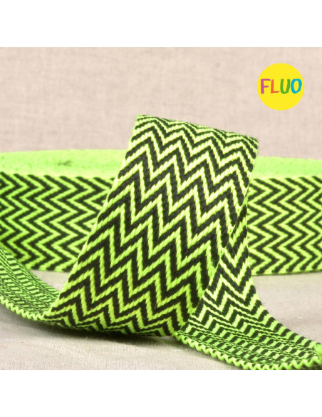 Chevron strap - Fluorescent yellow and black