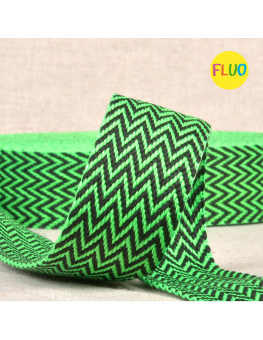 Chevron strap - Fluorescent green and black