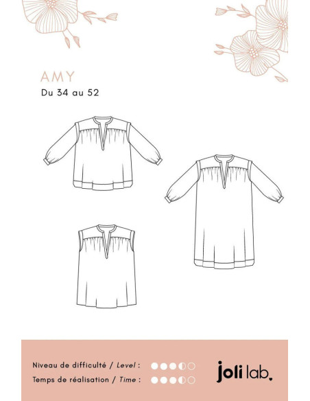 Amy blouse and dress pattern - Joli Lab