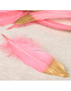 Set of 10 gold-finished pens - Pink