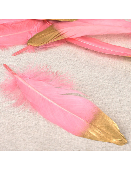 Set of 10 gold-finished pens - Pink