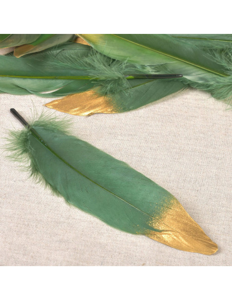 Set of 10 gold-finished pens - Green