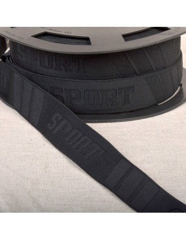 Elastic embossed sports boxer - Black