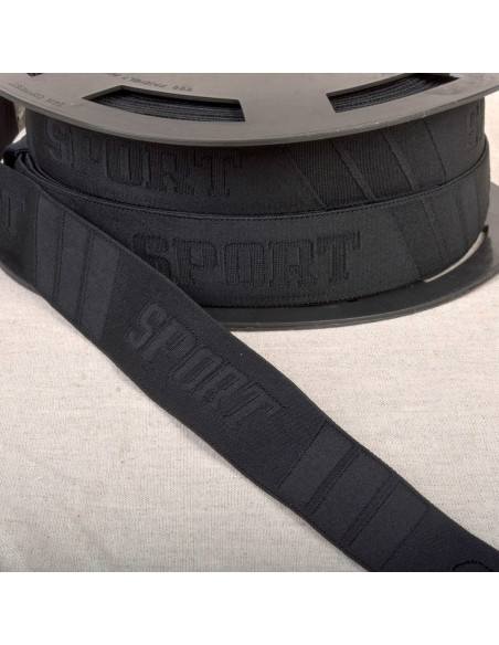 Elastic embossed sports boxer - Black