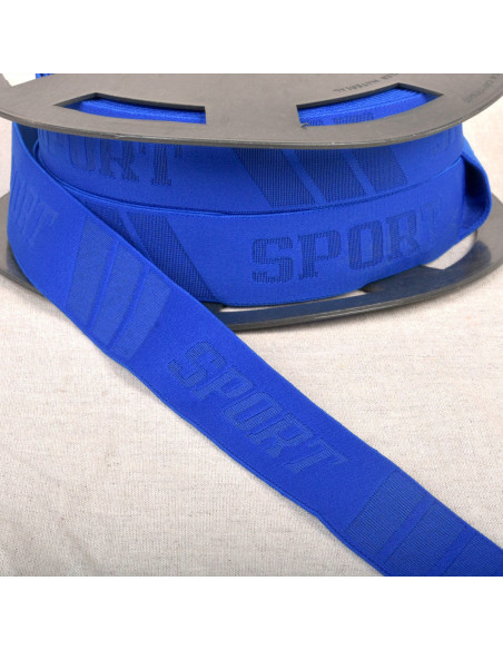 Elastic embossed sports boxer - Royal blue