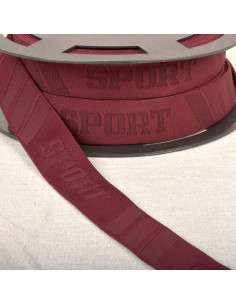 Elastic embossed sports boxer - Bordeaux