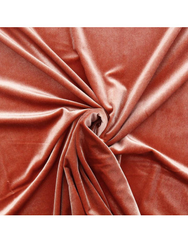 Stretch velvet fabric - Copper