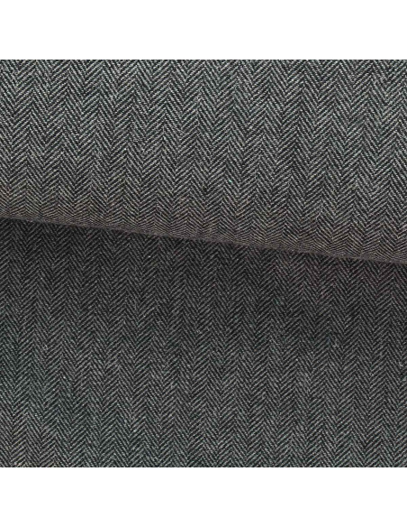 Medium gray wool tweed fabric for coat
