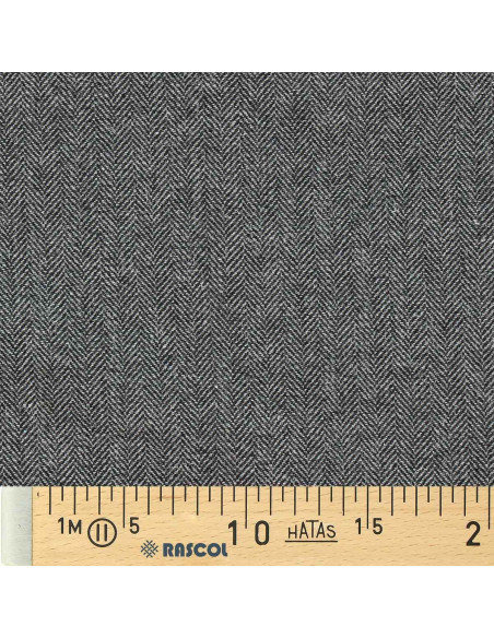 Medium gray wool tweed fabric for coat
