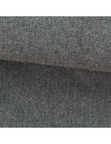 Light gray wool tweed fabric for coat