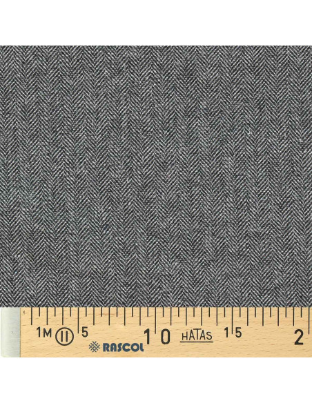 Light gray wool tweed fabric for coat