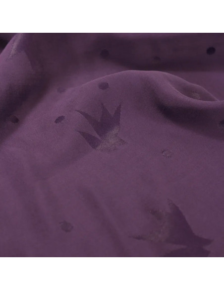 Streli Violet Viscose Jacquard Fabric - Églantine & Zoé