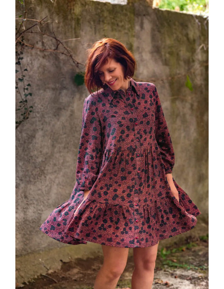 Ink Blue Punti Viscose Poplin Fabric - Églantine & Zoé