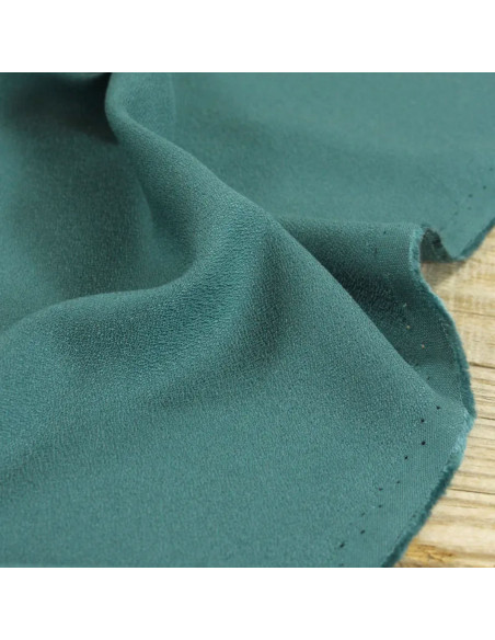 Eucalyptus Green Viscose Crepe Fabric - Églantine & Zoé