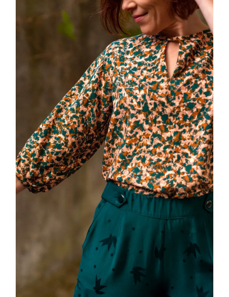 Green Granite Viscose Fabric - Églantine & Zoé