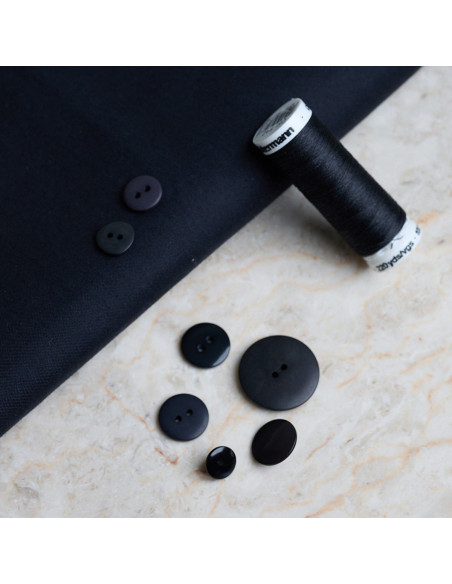 Water-repellent cotton fabric Trench Deep Charcoal - Atelier Brunette