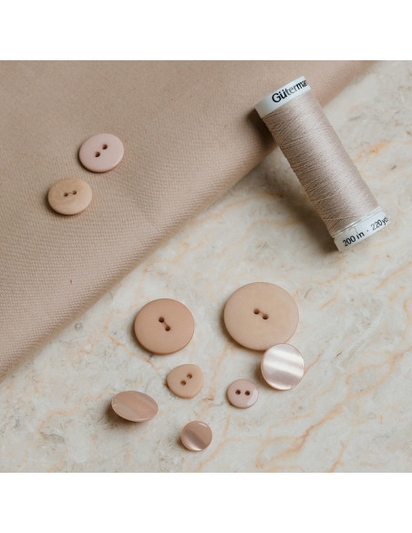 Water-repellent cotton fabric Trench Sandy Sand - Atelier Brunette