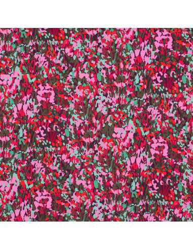 Nerida Hansen viscose fabric - Colorful garden plum