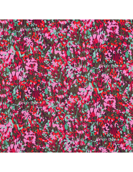 Nerida Hansen viscose fabric - Colorful garden plum
