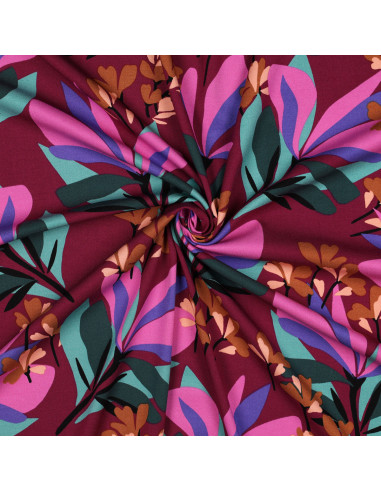 Stretch viscose fabric Nerida Hansen - Spring garden mauve