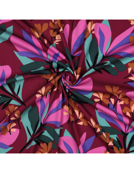 Stretch viscose fabric Nerida Hansen - Spring garden mauve