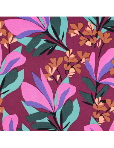 Stretch viscose fabric Nerida Hansen - Spring garden mauve