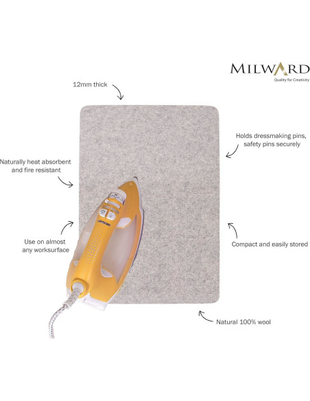 Wool ironing mat 42 cm x 29.7 cm Milward