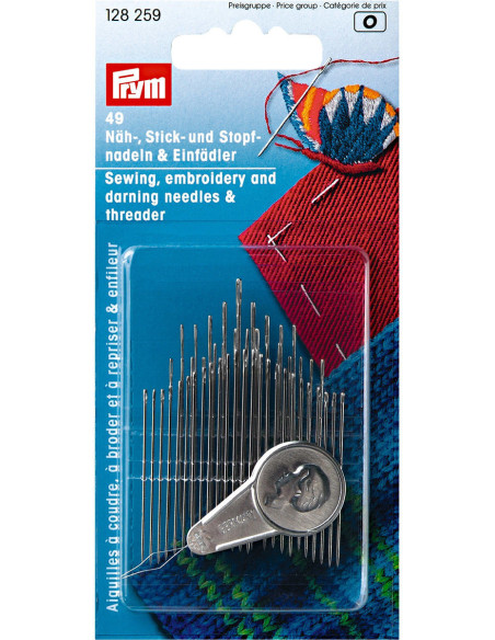 Assortment of 49 sewing, embroidery, and darning needles