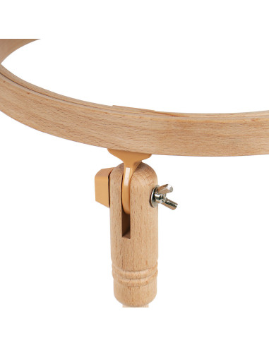 Under-thigh embroidery hoop with 3 Milward embroidery rings