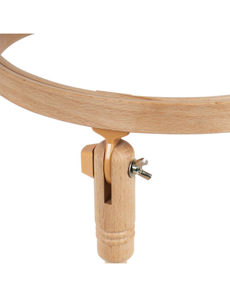 Under-thigh embroidery hoop with 3 Milward embroidery rings