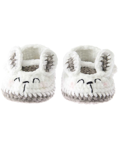 Crochet Kit Baby Booties - Rabbit
