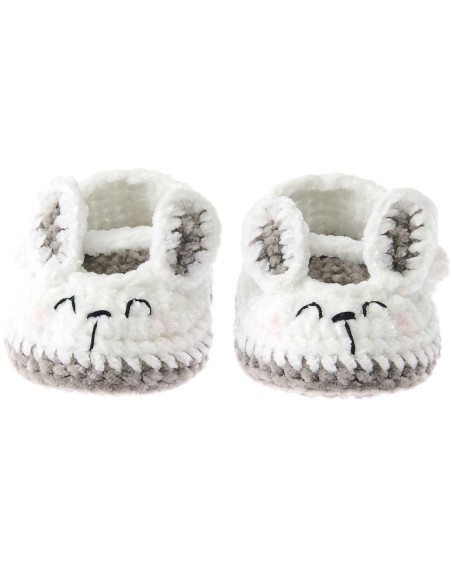 Crochet Kit Baby Booties - Rabbit