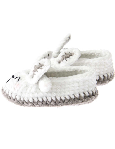 Crochet Kit Baby Booties - Rabbit