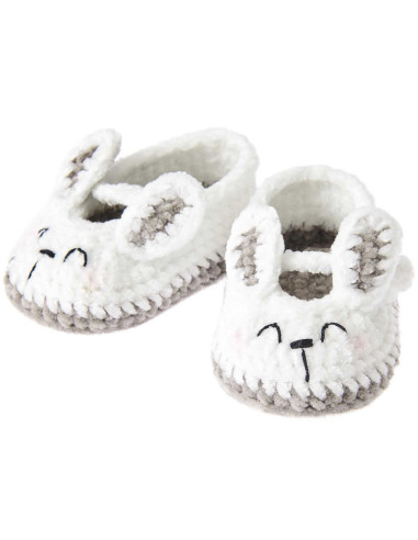 Crochet Kit Baby Booties - Rabbit