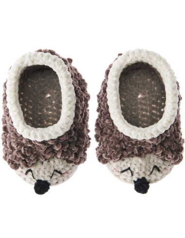 Crochet Kit Baby Booties - Hedgehog