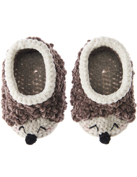 Crochet Kit Baby Booties - Hedgehog