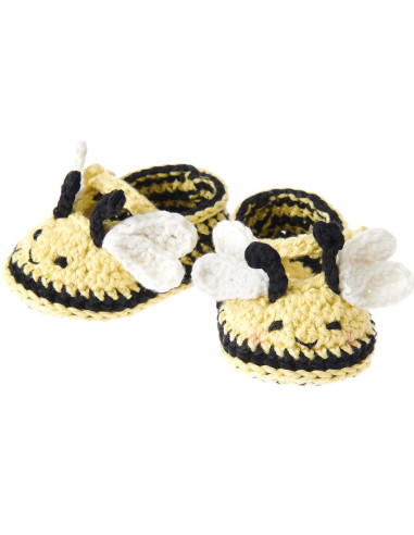Crochet Kit Baby Booties - Bee