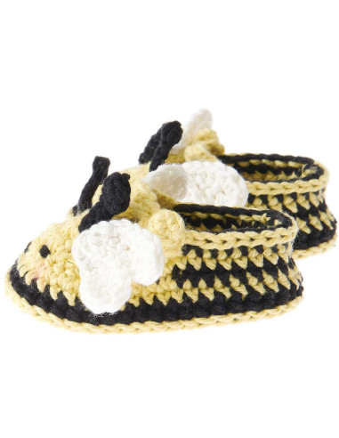 Crochet Kit Baby Booties - Bee