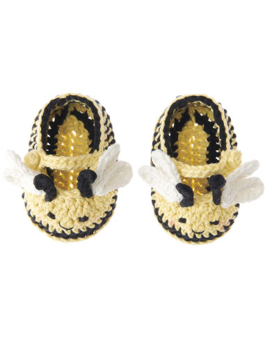 Crochet Kit Baby Booties - Bee
