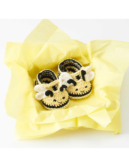 Crochet Kit Baby Booties - Bee