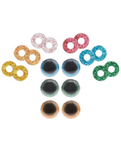 Ricorumi safety eyes 6 colors 12 mm - 3 pairs