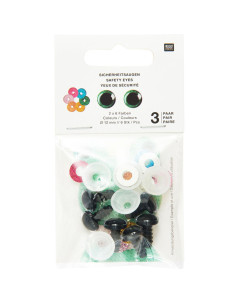 Ricorumi safety eyes 6 colors 12 mm - 3 pairs 2