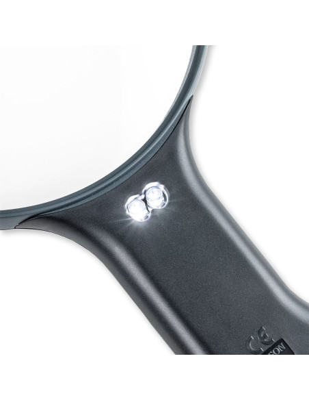 Adjustable hands-free illuminated magnifying glass with cord Magnishine Carson Optical