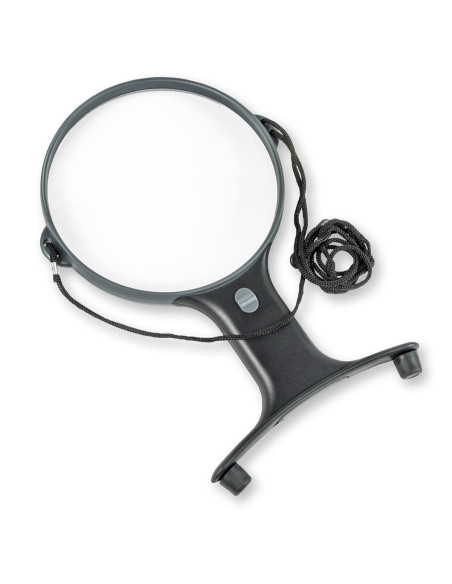 Adjustable hands-free illuminated magnifying glass with cord Magnishine Carson Optical