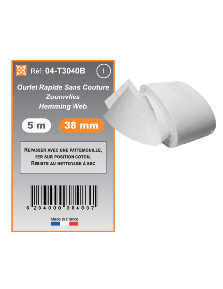 Quick no-sew hem - 38 mm x 5 m